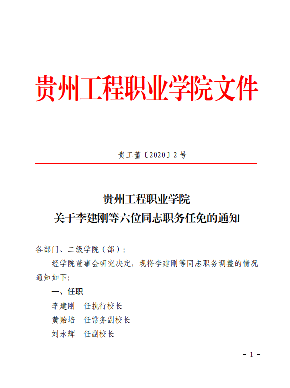 银河正规官网 关于李建刚等六位同志职务任免的通知(图1)